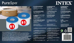 Intex Spa S1 Replacement Filter Cartridges 12 Pack 29001_6