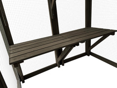 Samland Wooden Cat Cage Walk in Cat Condo House Kitten Ferret Enclosure Cage