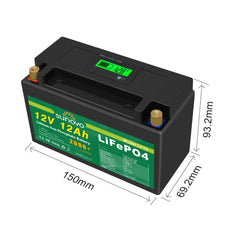 Samland 12V 12AH Deep Circle Lifepo4 Lithium Battery Rechargeable