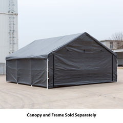 Samland Enclosure Kit (Side Wall Accessory Only) for Portable Double Carport Canopy 18x20FT