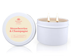 Strawberries & Champagne Soy Candle Tin 165g
