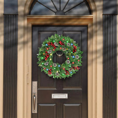 Pre-Lit Christmas Wreath With Led Lights