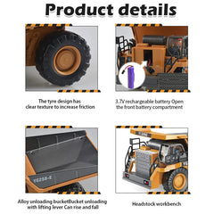 Rc Alloy Dump Truck Engineering Vehicle For Boys