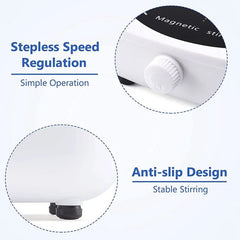Mini Magnetic Stirrer 4000RPM Portable Mixer White