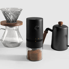 Portable USB C Rechargeable Coffee Grinder Mill Black