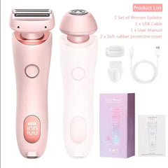 2 in 1 Waterproof Electric Shaver Hair Removal