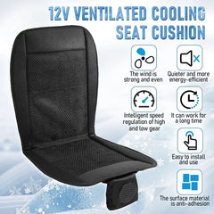 Spacer Car Cooling Seat Cushion-Fan System Black