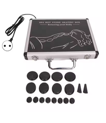 18Pcs Heated Basalt Massage Stones With Warmer Box