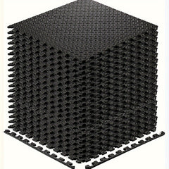Interlocking Black EVA Fitness Mats Set (20pcs)