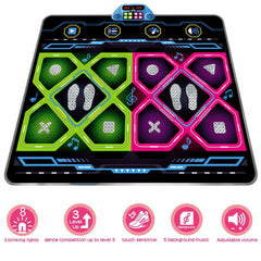 Double Dance Pad LED Rhythm Game Mat