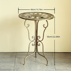 Vintage Metal Scrollwork Side Table