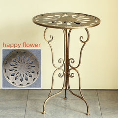 Vintage Metal Scrollwork Side Table