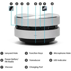 Bone Conduction Bluetooth Speaker Silver