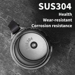 1L Thermos Bottle with LED Temperature Display Black