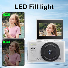 Digital Camera with 3.0 Flip Screen White