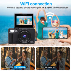 Digital Camera with Zoom Autofocus Black