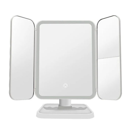 Trifold LED Makeup Mirror Beauty Lights
