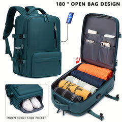 Large Capacity Travel Backpack with USB Charging