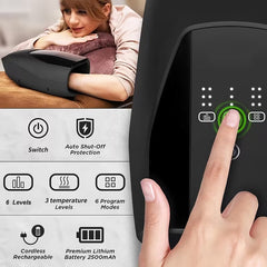 NNETM Ergonomic Hand Massager with Heat & Vibration