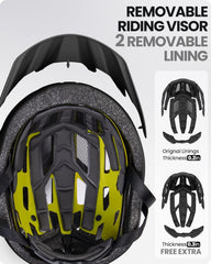 OutdoorMaster Bike Helmet Adult Men Women MIPS Certified Bicycle Helmet with Two Removable Liners & Ventilation Cycling Helmet for Mountain&Motorway-Carbon Black,Medium