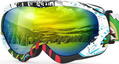 OutdoorMaster Kids Ski Goggles - Helmet Compatible Snow Goggles for Boys & Girls with 100% UV Protection-01VLT 13%-OM-6