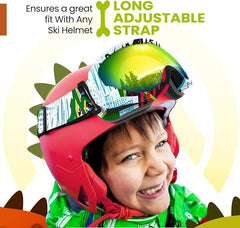 OutdoorMaster Kids Ski Goggles - Helmet Compatible Snow Goggles for Boys & Girls with 100% UV Protection-01VLT 13%-OM-6