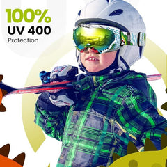 OutdoorMaster Kids Ski Goggles - Helmet Compatible Snow Goggles for Boys & Girls with 100% UV Protection-01VLT 13%-OM-6