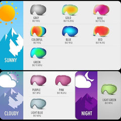 OutdoorMaster Kids Ski Goggles - Helmet Compatible Snow Goggles for Boys & Girls with 100% UV Protection-01VLT 13%-OM-6