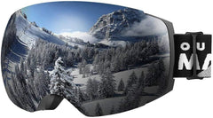 OutdoorMaster Ski Goggles PRO - Frameless, Interchangeable Lens 100% UV400 Protection Snow Goggles for Men & Women-01 VLT 10%-OM-2