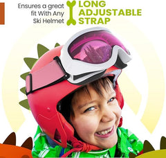 OutdoorMaster Kids Ski Goggles - Helmet Compatible Snow Goggles for Boys & Girls with 100% UV Protection-02VLT 46%-OM-6
