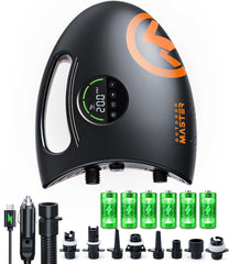 OutdoorMaster 20PSI High Pressure 88.8Wh Rechargeable SUP Air Pump Electric Shark 2S - Auto-Off & Deflation,12V DC & Type-C Input, for Inflatable Stand Up Paddle Boards, Boats