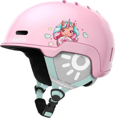 OutdoorMaster Children's Ski Helmet, Snowboard Helmet for Boys & Girls, Robust PC Shell & EPS Foam, 12 Ventilation Holes, Adjustable Snow Sports Helmet, Certified Snow Sports and Snowboard Helmet-Glossy Pink,48-52cm X-Small