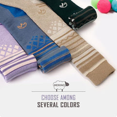 OutdoorMaster Ski Socks 2-Pack Merino Wool, Over The Calf Non-Slip Cuff for Men & Women-Purple Pink,Medium