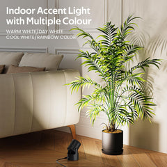 RGB LED Spot Lights with Remote - 20 Color Changing, Dimmable Indoor Accent Lamps