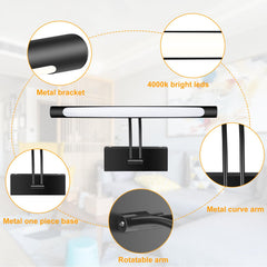 Hardwired Picture Light for Wall Black,14 inch Night Light LED Wall Sconces for Pictures,Dart Board Lights Wall Lights for Dartboard Mirror Frame Gallery