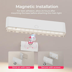 Wireless Vanity Lights for Mirror Set of 2-4000mAh Rechargeable Stick On Makeup Light with CCT Modes & Dimmable Brightness, Cordless Light for Mirror, Vanity, Bathroom, Renter Friendly