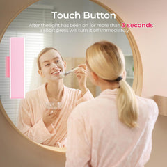 Wireless Vanity Lights for Mirror Set of 2-4000mAh Rechargeable Stick On Makeup Light with CCT Modes & Dimmable Brightness, Cordless Light for Mirror, Vanity, Bathroom, Renter Friendly