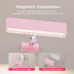 Wireless Vanity Lights for Mirror Set of 2-4000mAh Rechargeable Stick On Makeup Light with CCT Modes & Dimmable Brightness, Cordless Light for Mirror, Vanity, Bathroom, Renter Friendly