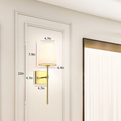 Battery Operated Wall Sconce, 5000mAh Rechargeable Dimmable RGB Wall Sconce Set of 2 with Remote, 3 Color Temperature Indoor Battery Powered Wall Lamp Light for Bedroom Living Room