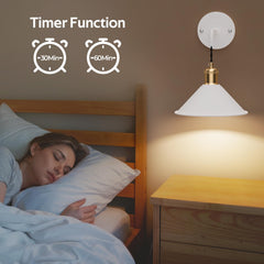 Battery Operated Wall Sconce, Wireless Wall Lights Set of 2, 13 RGB Colors Dimmable Battery Powered Wall Lamp with Remote, Memory Function, Timer for Bedroom, Living Room