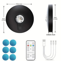 3 Lights LED Rechargeable Slim Cabinet Light, 2cm, Remote Control, Magnetic Mount