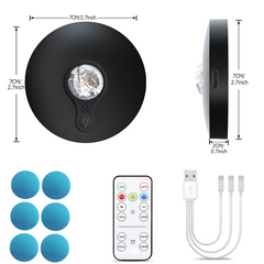 3 Lights LED Rechargeable Slim Cabinet Light, 2cm, Remote Control, Magnetic Mount
