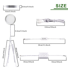 Linkable Under Cabinet LED Lighting 12V Slim Aluminum Dimmable Puck Lights Direct Wired with RF Remote Control for Kitchen Lighting(6pack,Daylight White)