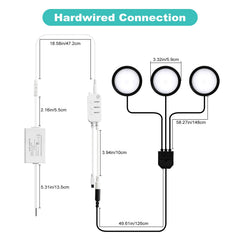 3 Pack Smart Under Cabinet Lights Hardwired,Dimmable LED Light for Kitchen Under Cabinet with Alexa Google Remote APP Control for Under Counter Lights for Cabinet Closets(Cold White)