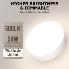 Battery Operated Light Bulbs, 5000mAh Rechargeable Light Bulb Set of 2 with Remote, 3 Colors 10 Levels Dimmable Fabric Wireless Sconces Light Bulb with Timer for Bedroom Living Room
