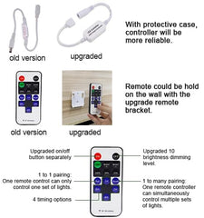 Linkable Under Cabinet LED Lighting 12V Dimmable Puck Lights Hardwired with Wireless RF Remote Control for Kitchen Mood Lighting(4 Lights, Warm White)