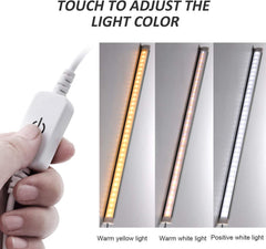 Dimmable Under Cabinet LED Lighting, Smart Touch Memory Function, 5V USB Powered LED Closet Light Bar CCT Color changing (50CM 2 Pack)