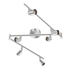 Kitchen Lights, 6-Light Ceiling Lighting Kits, Swivelling Ceiling Spotlight for Bedroom, Kitchen and Living Room(GU10 LED Bulbs not Included) (Brush Nickel)