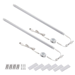 LED Motion Sensor Cabinet Light,2 Pack USB Powered Closet Night Light,20 inch Under Counter Lighting Kit with Automatic Shut Off Timer for Kitchen Pantry Wardrobe Cupboard (Natural White 4000K)