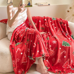 Xmas Mothers Day Gift Ultra-Soft Flannel Fleece Blanket - Thickened Warm Holiday Winter Throw for Sofa, Bed & Travel